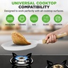 image:imageNutriChef 2Pack NonStick Crepe Pan Set 94 Marble Coated Dosa Pans with Wooden Spreaders Bakelite and Wood Handles InductionCompatible Dishwasher Safe Even Heat Distribution White CreamCream