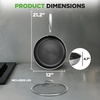 image:imageNutriChef 6Piece Stainless Steel Frying Pan Set with Lids  Triply Kitchenware Pans Set Kitchen Cookware wDAKIN Etching NonStick Coating  Small Medium amp Large Pan with Lid  NC3PFRY3Stainless Steel