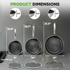image:imageNutriChef 6Piece Stainless Steel Frying Pan Set with Lids  Triply Kitchenware Pans Set Kitchen Cookware wDAKIN Etching NonStick Coating  Small Medium amp Large Pan with Lid  NC3PFRY3Stainless Steel