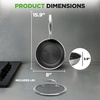 image:imageNutriChef 6Piece Stainless Steel Frying Pan Set with Lids  Triply Kitchenware Pans Set Kitchen Cookware wDAKIN Etching NonStick Coating  Small Medium amp Large Pan with Lid  NC3PFRY3Stainless Steel