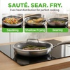 image:imageNutriChef 6Piece Stainless Steel Frying Pan Set with Lids  Triply Kitchenware Pans Set Kitchen Cookware wDAKIN Etching NonStick Coating  Small Medium amp Large Pan with Lid  NC3PFRY3Stainless Steel