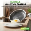 image:imageNutriChef 6Piece Stainless Steel Frying Pan Set with Lids  Triply Kitchenware Pans Set Kitchen Cookware wDAKIN Etching NonStick Coating  Small Medium amp Large Pan with Lid  NC3PFRY3Stainless Steel