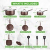 image:imageNutriChef Kitchenware Non Stick Pots and Pans Set  HighQualified Basic Kitchen Cookware Set with Lids amp Utensils 14Piece Set One Size Blue