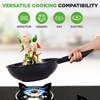 image:imageNutriChef NonStick Frying Pans  5Piece Skillet Set with Ceramic Coating Wok Grill Fry amp Fish Pans  Compatible with All Cooktops Including Induction  CoolTouch Handles EasyCleanBlue Diamond