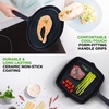 image:imageNutriChef NonStick Frying Pans  5Piece Skillet Set with Ceramic Coating Wok Grill Fry amp Fish Pans  Compatible with All Cooktops Including Induction  CoolTouch Handles EasyCleanPurple