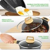 image:imageNutriChef Pan amp Pot Set Black Marble  22Piece NonStick Cookware Marble Look Pan Set with Barbecue Tongs Kitchen Utensils Baking Mould and Oven Gloves Suitable for Induction Cookers Dishwasher Safe