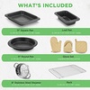image:imageNutriChef Pan amp Pot Set Black Marble  22Piece NonStick Cookware Marble Look Pan Set with Barbecue Tongs Kitchen Utensils Baking Mould and Oven Gloves Suitable for Induction Cookers Dishwasher Safe