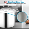 image:imageNutriChef Stainless Steel Saucepan Lid  Sturdy and Durable StainResistant 15 Quart Kitchen Cookware Saucepot Lid w Handle  Works w Kitchenware Pots amp Pans Set Model NCSSS12dutch oven lid
