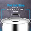 image:imageNutriChef Stainless Steel Saucepan Lid  Sturdy and Durable StainResistant 15 Quart Kitchen Cookware Saucepot Lid w Handle  Works w Kitchenware Pots amp Pans Set Model NCSSS12stockpot lid
