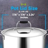 image:imageNutriChef Stainless Steel Saucepan Lid  Sturdy and Durable StainResistant 15 Quart Kitchen Cookware Saucepot Lid w Handle  Works w Kitchenware Pots amp Pans Set Model NCSSS12dutch oven lid