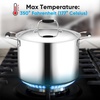 image:imageNutriChef Stainless Steel Saucepan Lid  Sturdy and Durable StainResistant 15 Quart Kitchen Cookware Saucepot Lid w Handle  Works w Kitchenware Pots amp Pans Set Model NCSSS12stockpot lid