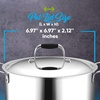 image:imageNutriChef Stainless Steel Saucepan Lid  Sturdy and Durable StainResistant 15 Quart Kitchen Cookware Saucepot Lid w Handle  Works w Kitchenware Pots amp Pans Set Model NCSSS12saucepan lid