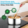 image:imageNutriChef Steamer Insert with Lid  PFOAPFOS Free Stainless Steel StainResistant Kitchen Cookware wSatin Interior Polished Exterior Silicone Wrap Handles  Works wModel NCSSS1215quart Saucepan with Lid