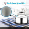 image:imageNutriChef Steamer Insert with Lid  PFOAPFOS Free Stainless Steel StainResistant Kitchen Cookware wSatin Interior Polished Exterior Silicone Wrap Handles  Works wModel NCSSS1215quart Saucepan with Lid