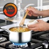 image:imageNutriChef Steamer Insert with Lid  PFOAPFOS Free Stainless Steel StainResistant Kitchen Cookware wSatin Interior Polished Exterior Silicone Wrap Handles  Works wModel NCSSS1215quart Saucepan with Lid