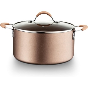 image:imageNutriChef 10 Durable Medium Fry PanNonStick HighQualified Cookware Induction PTFEPFOAPFOSFree Heat Resistant Lacquer Kitchen Ware Compatible with Models NCCW14S amp NCCW20S One Size Brown5 Quart Pot