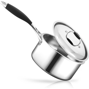 image:imageNutriChef Steamer Insert with Lid  PFOAPFOS Free Stainless Steel StainResistant Kitchen Cookware wSatin Interior Polished Exterior Silicone Wrap Handles  Works wModel NCSSS1215quart Saucepan with Lid