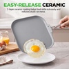 image:imageNutriChef 11Inch Griddle Pan  Ceramic Nonstick with Induction Base  PFASfree ceramic coated cookware with stainless steel handle oven safe to 500F dishwasher safe