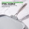 image:imageNutriChef 11Inch Griddle Pan  Ceramic Nonstick with Induction Base  PFASfree ceramic coated cookware with stainless steel handle oven safe to 500F dishwasher safe