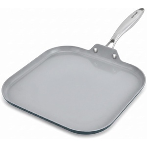 image:imageNutriChef 11Inch Griddle Pan  Ceramic Nonstick with Induction Base  PFASfree ceramic coated cookware with stainless steel handle oven safe to 500F dishwasher safe