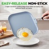 image:imageNutriChef 11Inch Square Griddle Pan  Nonstick with Induction Base  2layer nonstick coating riveted cast iron handle with silicone grip induction compatible PFOA and leadfree