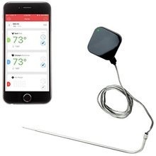 image:imageNutriChef Smart Bluetooth BBQ Thermometer Upgraded Stainless Probe Safe to Leave in Grill Outdoor Barbecue or Meat Smoker Wireless Remote Alert iOS Android Phone WiFi App PWIRBBQ4009 x 17 x 72