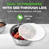 image:imageNutriChef 10 Piece Stainless Steel Mixing Bowls with Lids Set Dishwasher Safe 5 Stackable Nesting Bowls and 5 BPAFree Lids for Kitchen Cooking Food Storage Meal Prepping Mixing amp ServingMixing Bowls with Lids