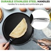 image:imageNutriChef 12 Inch Crepe Pan Non Stick Ideal for Large Pancakes Dosa Chapati amp Tortillas HardAnodized Dishwasher Safe