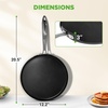 image:imageNutriChef 12 Inch Crepe Pan Non Stick Ideal for Large Pancakes Dosa Chapati amp Tortillas HardAnodized Dishwasher Safe
