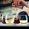 image:imageNutriChef 15oz Stemless Wine Glasses  Set of 4 Ultra Thin Elegant Red amp White Wine Clear Crystal Glass Drinkware LeadFree Hand Blown Seamless Bowl Dishwasher Safe for Any Occasion4 Pack
