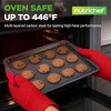 image:imageNutriChef 3Piece Large Nonstick Cookie Sheets for Baking  Premium FoodGrade Carbon Steel NonStick Tray Set with Silicone Handles Oven Safe up to 446F  Easy to Clean 172 x 118 x 07 Inch