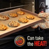 image:imageNutriChef 3Piece Nonstick Baking Pans Set  Premium Carbon Steel with Gold Silicone Coating  XL Medium Small Cookie Sheets for Baking and Roasting  Dishwasher Safe 4 PACK 12 Pans