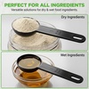 image:imageNutriChef 5Piece Plastic Measuring Spoons Set  Heavy Duty Round Shaped Classic Kitchen Measuring Spoon for Dry or Liquid Ingredients Teaspoon and Tablespoon Set w Metric amp US Measurement NCMMS5
