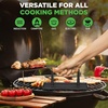 image:imageNutriChef Cast Iron Grill Press HeavyDuty Smash Burger Press with Beech Wood Handle Reduces Cooking Time Ideal Meat Press for Steaks Sandwiches amp More Safe for Gas Electric amp Induction 9x4