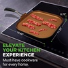 image:imageNutriChef NonStick Square Frying Pan 11 Nonstick Skillet Scratch Resistance PFOAFree PFOSFree Home Use for All StovesSquare Nonstick Griddle