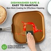 image:imageNutriChef NonStick Square Frying Pan 11 Nonstick Skillet Scratch Resistance PFOAFree PFOSFree Home Use for All StovesSquare Nonstick Griddle