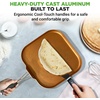 image:imageNutriChef NonStick Square Frying Pan 11 Nonstick Skillet Scratch Resistance PFOAFree PFOSFree Home Use for All StovesSquare Nonstick Griddle