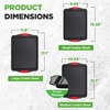 image:imageNutriChef Nonstick Baking Pans Set  3Piece Carbon Steel Cookie Sheet Set with Red Silicone Handles Small Medium Large Stackable Trays Oven and Dishwasher Safe Design for Cakes Cookies and More3 Pack