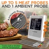 image:imageNutriChef Wireless Meat Thermometer with 2 Stainless Steel Probes Bluetooth and WiFi Smartphone App for Monitoring Food Temp and Remote Alerts Digital Display for Grilling and BBQ Smoking