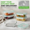 image:imageNutrichef 10Piece Glass Food Containers  Stackable Superior Glass Mealprep Storage Containers Newly Innovated Leakproof Locking Lids wAir Hole FreezertoOvenSafe RedGreen