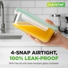 image:imageNutrichef 10Piece Glass Food Containers  Stackable Superior Glass Mealprep Storage Containers Newly Innovated Leakproof Locking Lids wAir Hole FreezertoOvenSafe RedGreen