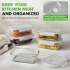 image:imageNutrichef 10Piece Glass Food Containers  Stackable Superior Glass Mealprep Storage Containers Newly Innovated Leakproof Locking Lids wAir Hole FreezertoOvenSafe RedGray