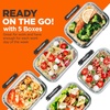 image:imageNutrichef 10Piece Glass Food Containers  Stackable Superior Glass Mealprep Storage Containers Newly Innovated Leakproof Locking Lids wAir Hole FreezertoOvenSafe RedWave
