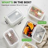 image:imageNutrichef 10Piece Glass Food Containers  Stackable Superior Glass Mealprep Storage Containers Newly Innovated Leakproof Locking Lids wAir Hole FreezertoOvenSafe RedFlat