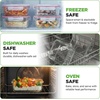 image:imageNutrichef 10Piece Glass Food Containers  Stackable Superior Glass Mealprep Storage Containers Newly Innovated Leakproof Locking Lids wAir Hole FreezertoOvenSafe RedRed