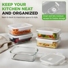 image:imageNutrichef 10Piece Glass Food Containers  Stackable Superior Glass Mealprep Storage Containers Newly Innovated Leakproof Locking Lids wAir Hole FreezertoOvenSafe RedFlat