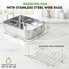 image:imageNutrichef Stainless Steel Roasting Pan with Rack  Oven Roaster w Riveted Handles for Turkey Chicken Meat amp Veggies  Non Toxic Material for Healthy Cooking Easy to Clean Dishwasher amp Oven SafeOriginal Handles