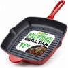image:imageNutriChef NonStick Square Frying Pan 11 Nonstick Skillet Scratch Resistance PFOAFree PFOSFree Home Use for All StovesSquare Cast Iron