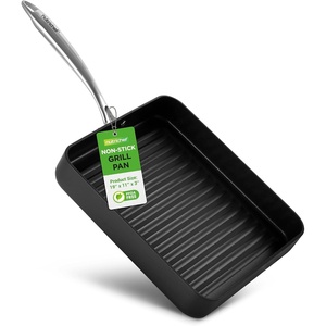 image:imageNutriChef NonStick Square Frying Pan 11 Nonstick Skillet Scratch Resistance PFOAFree PFOSFree Home Use for All StovesSquare Non Stick