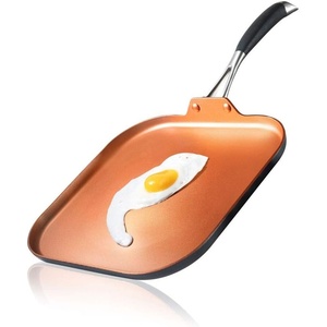 image:imageNutriChef NonStick Square Frying Pan 11 Nonstick Skillet Scratch Resistance PFOAFree PFOSFree Home Use for All StovesSquare Nonstick Griddle